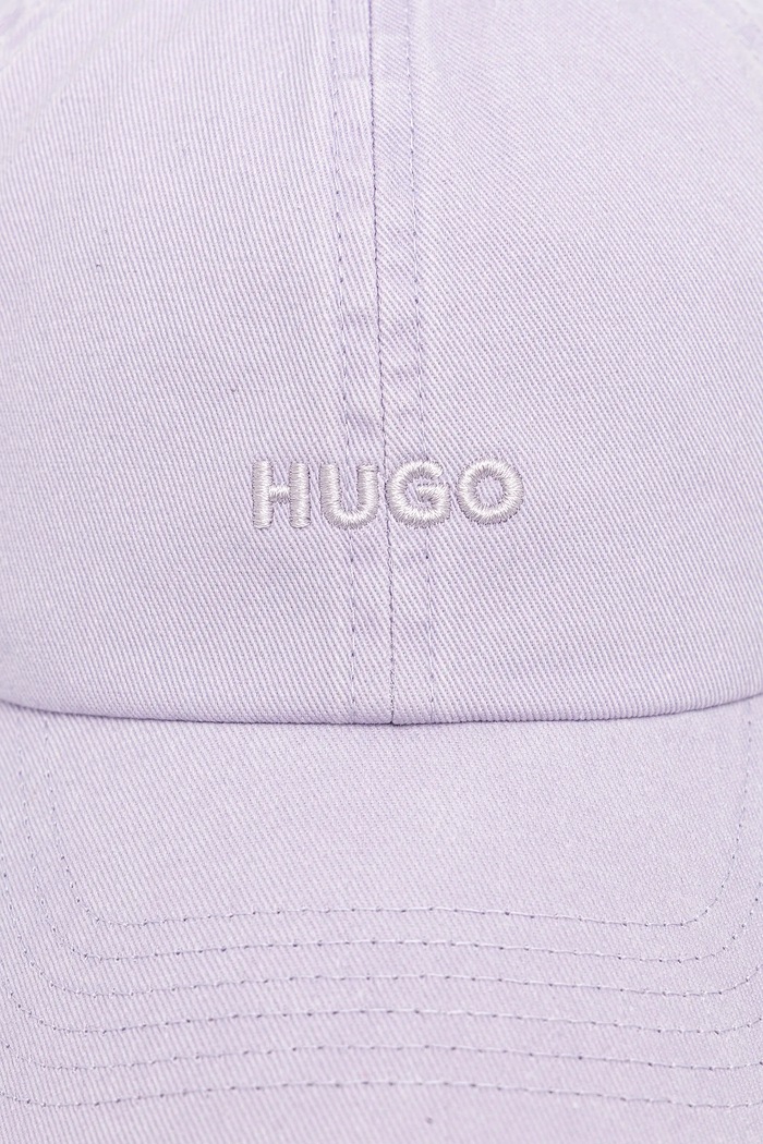 Pamučna kapa sa šiltom HUGO 50533423 ljubičasta SS25