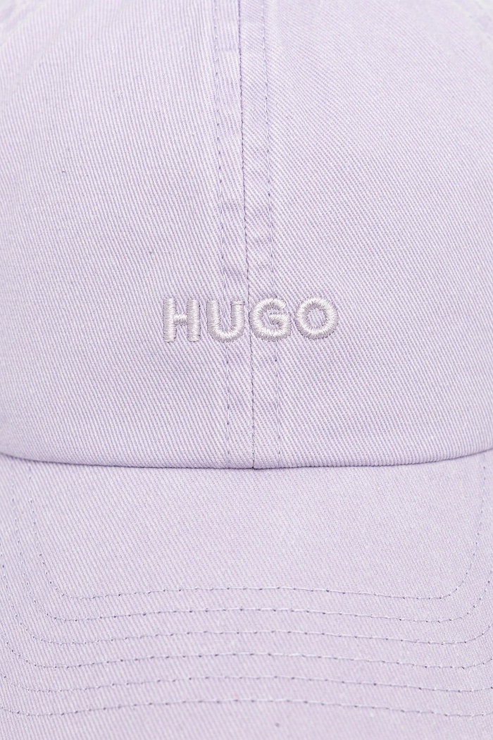 Pamučna kapa sa šiltom HUGO 50533423 ljubičasta SS25