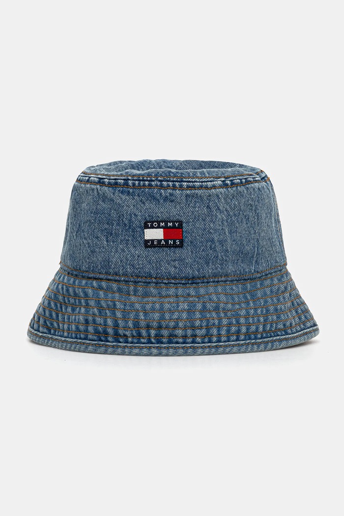 Tommy Jeans kapelusz jeansowy aplikacja niebieski AM0AM13289