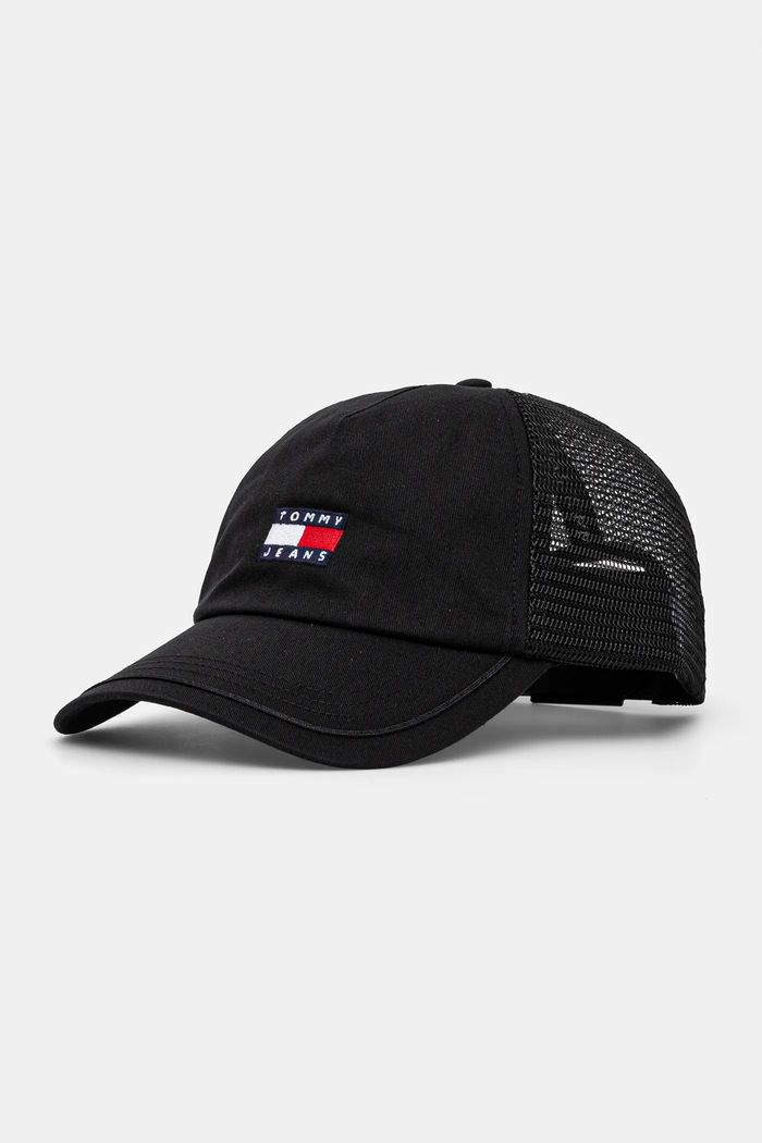 Kapa sa šiltom Tommy Jeans natpis crna AM0AM13287