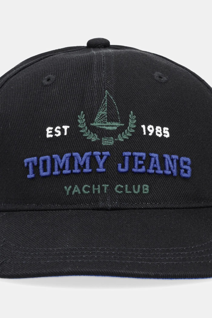 Tommy Jeans czapka z daszkiem bawełniana AM0AM13290 czarny SS25