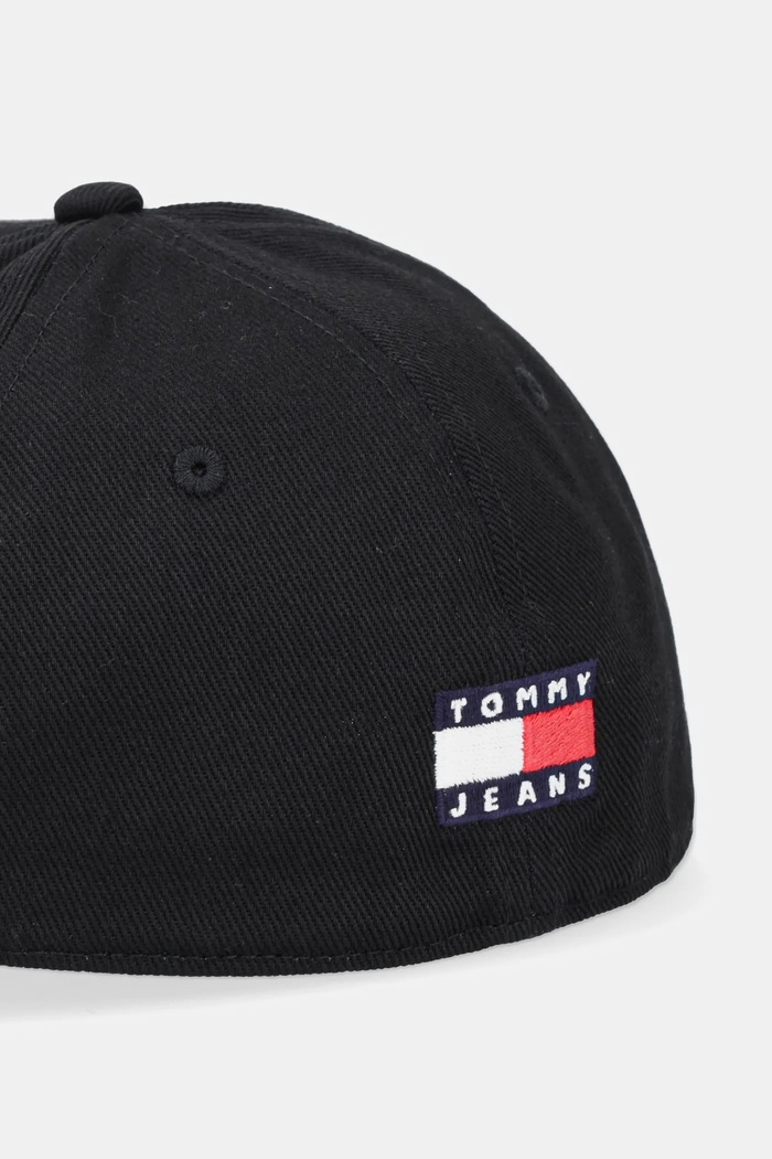 Akcesoria Tommy Jeans czapka z daszkiem bawełniana AM0AM13290 czarny