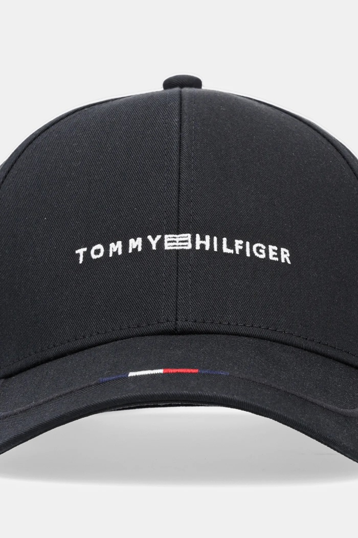 Bavlněná baseballová čepice Tommy Hilfiger AM0AM13001 černá SS25