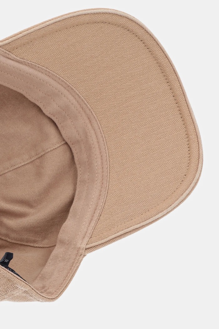 Βαμβακερό καπέλο του μπέιζμπολ Tommy Hilfiger καφέ AM0AM13006