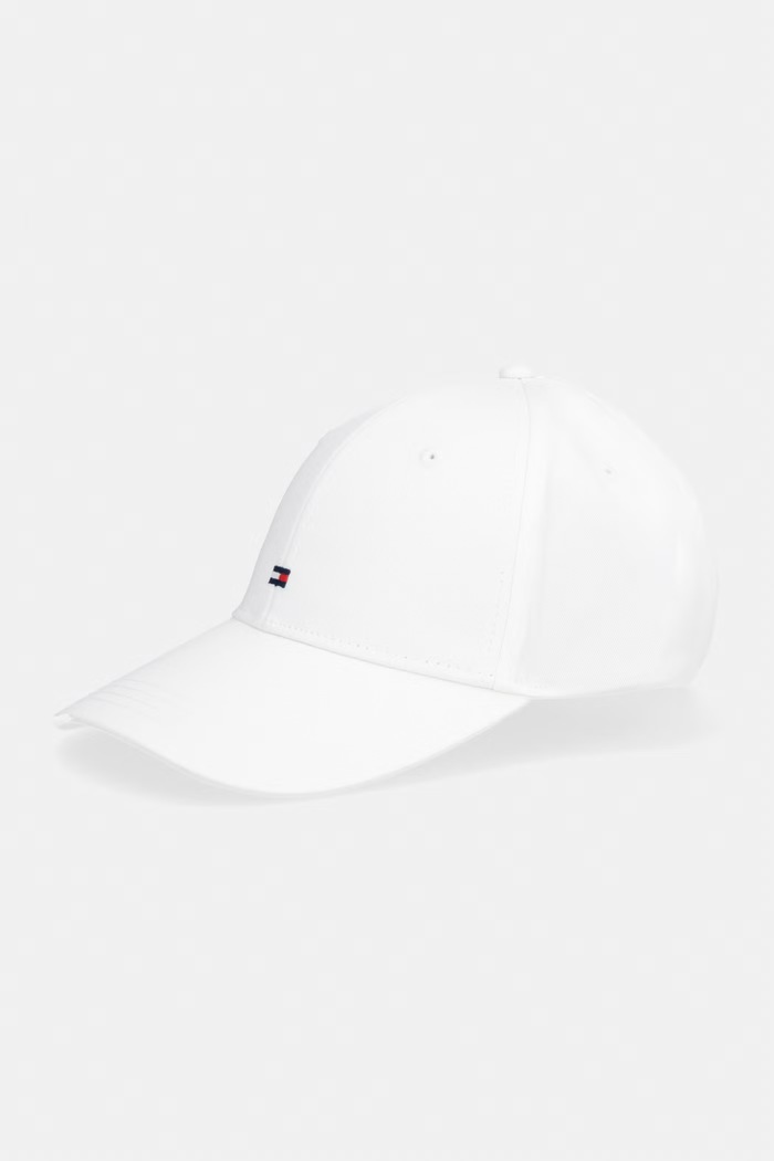 Tommy Hilfiger καπέλο μπέιζμπολ ανδρικό βαμβακερό λευκό AM0AM13008