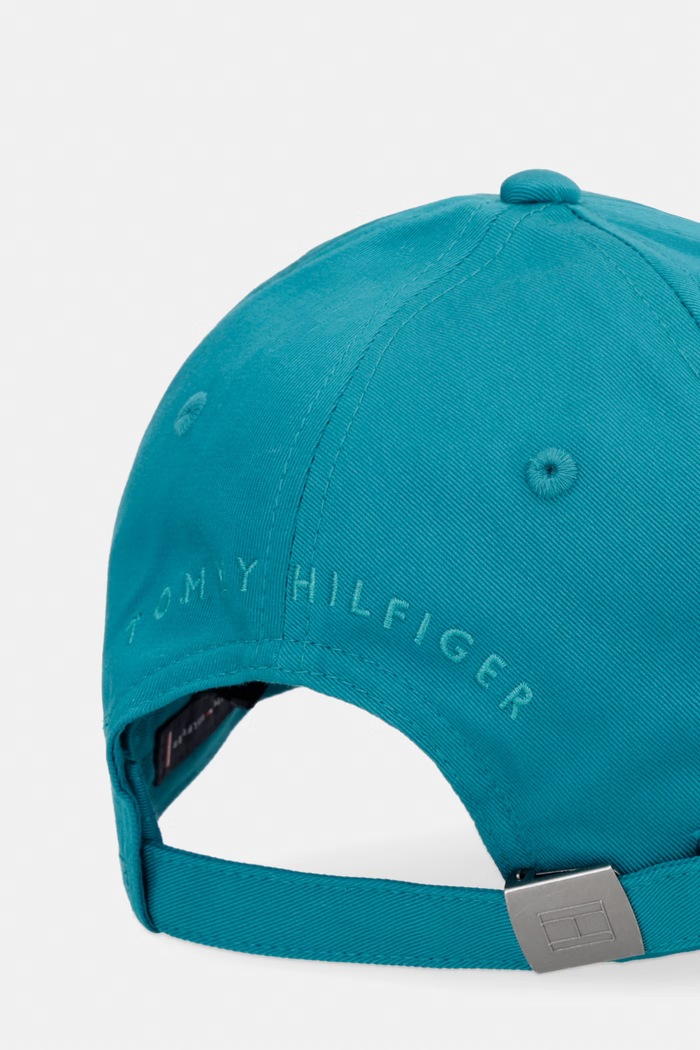Αξεσουάρ Tommy Hilfiger καπέλο μπέιζμπολ ανδρικό βαμβακερό AM0AM13008 τιρκουάζ