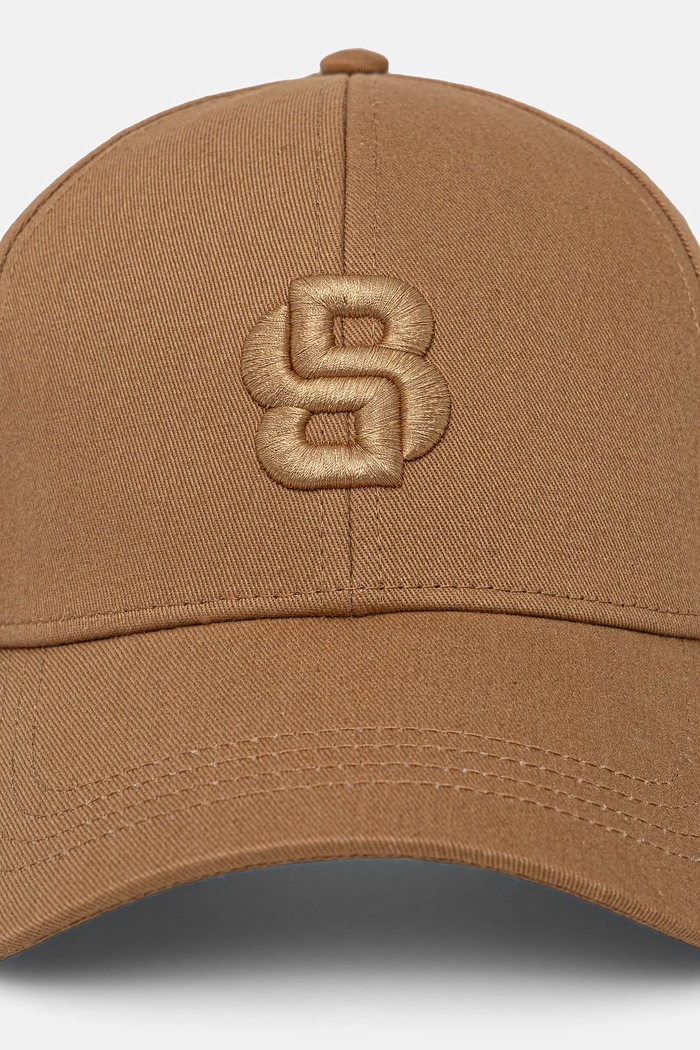 BOSS baseballová čepice pánská bavlněná Zed-B-Icon 50533299 béžová SS26