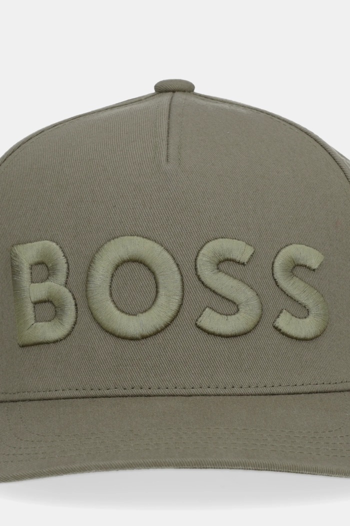 Хлопковая кепка BOSS Sevile 50536482 зелёный AW25