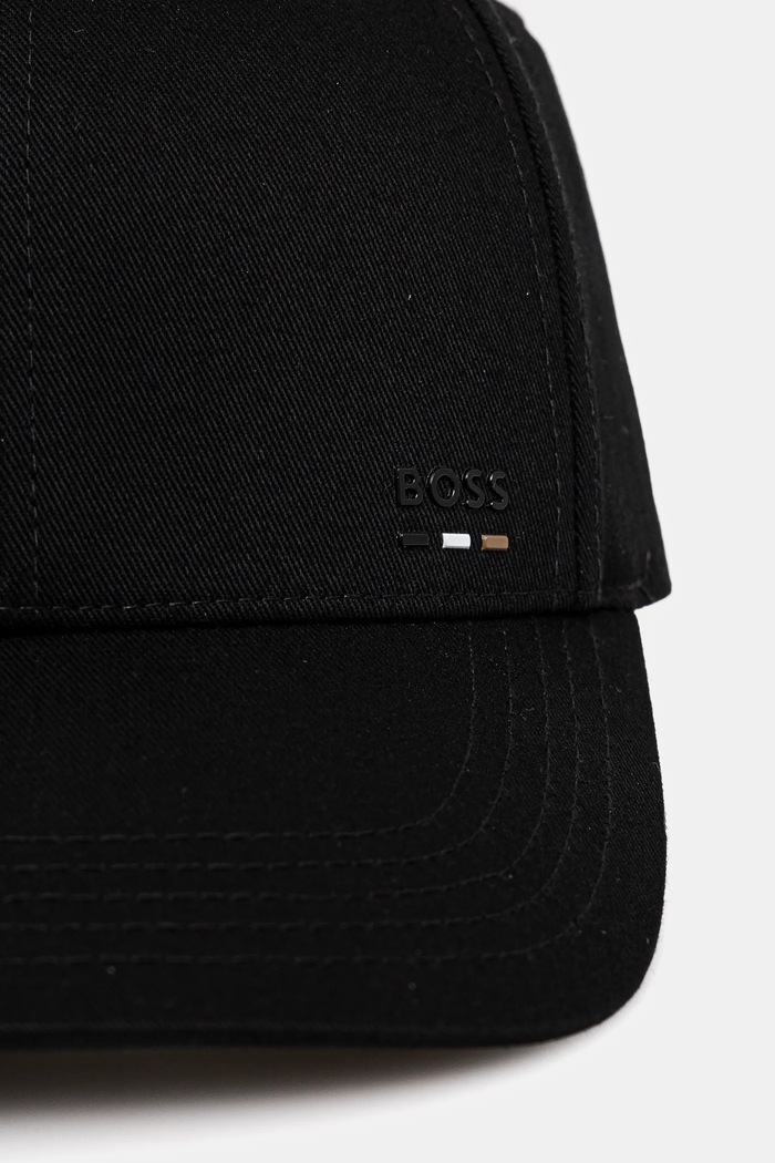Bavlněná baseballová čepice BOSS Zed-BOSS-Stripe 50539428 černá SS25