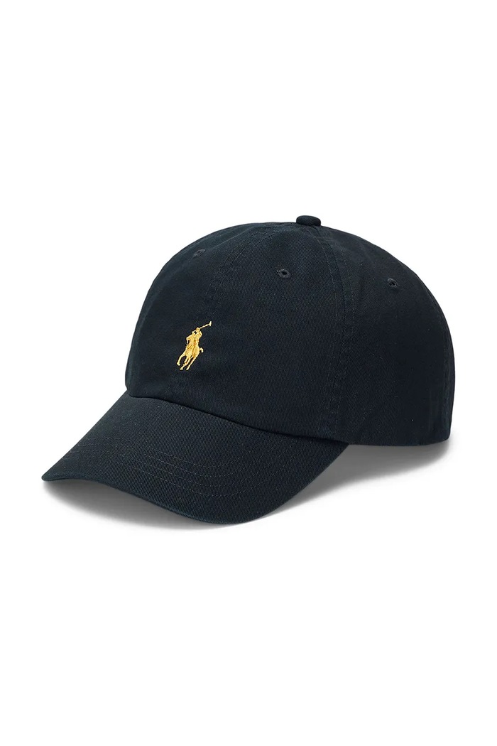 Pamučna kapa sa šiltom Polo Ralph Lauren pamuk crna 710903105
