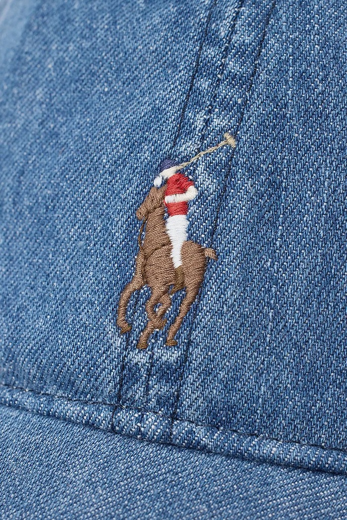 Αξεσουάρ Βαμβακερό καπέλο του μπέιζμπολ Polo Ralph Lauren 710957172 μπλε