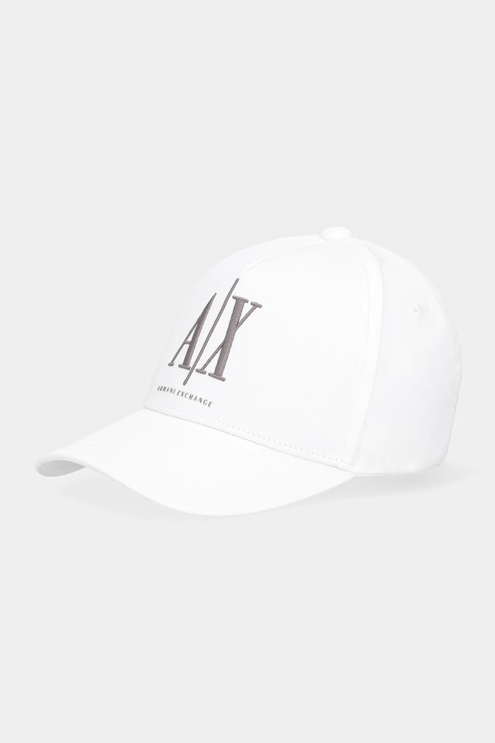 Bavlněná baseballová čepice Armani Exchange bavlna bílá XM000811.AF13343.NOS
