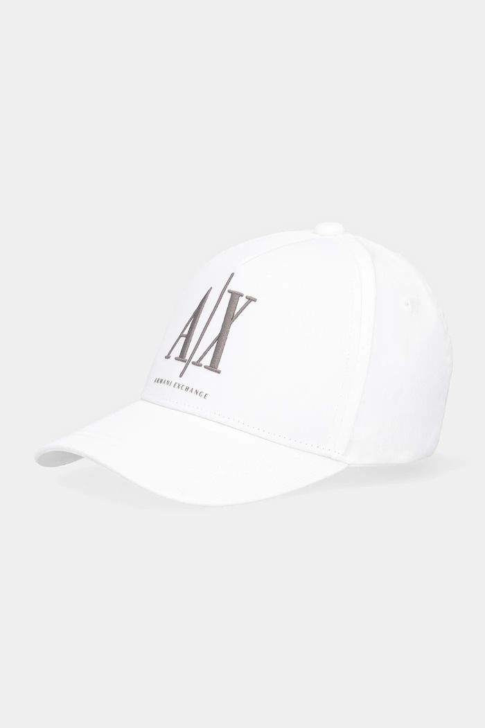 Bavlněná baseballová čepice Armani Exchange bavlna bílá XM000811.AF13343.NOS