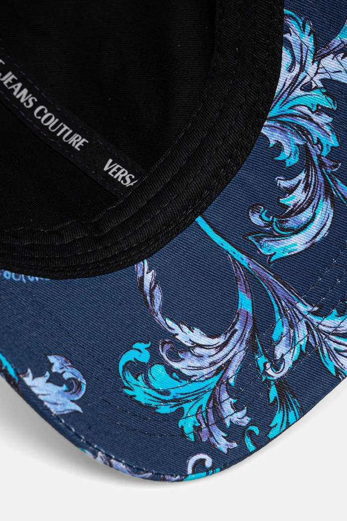 Bavlněná baseballová čepice Versace Jeans Couture námořnická modř 78GAZK10.ZG364