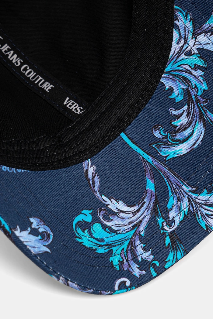 Bavlněná baseballová čepice Versace Jeans Couture námořnická modř 78GAZK10.ZG364