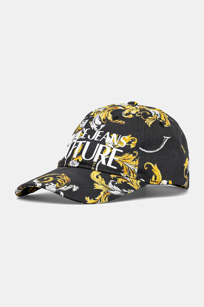 Versace Jeans Couture șapcă de baseball din bumbac cu modele negru 78GAZK10.ZG364