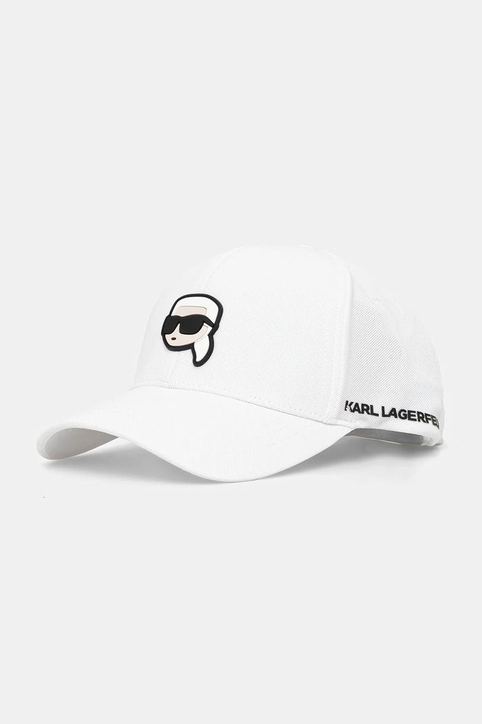 Karl Lagerfeld czapka z daszkiem aplikacja biały 552118.805710