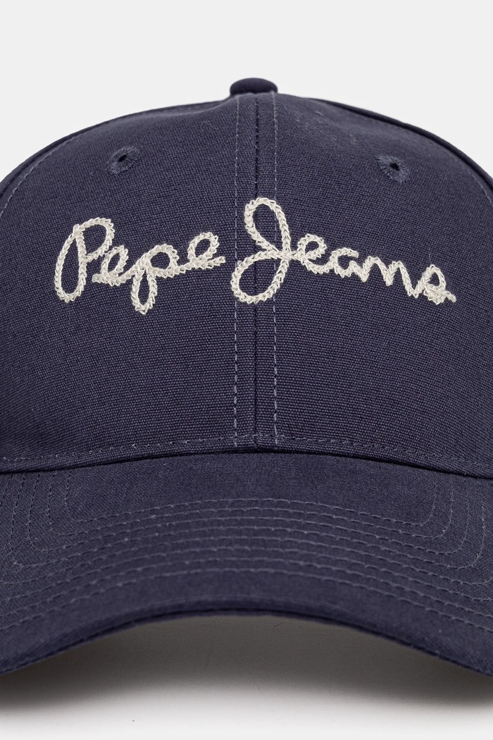 Pamučna kapa sa šiltom Pepe Jeans MALLON CAP PM040567 mornarsko plava SS25