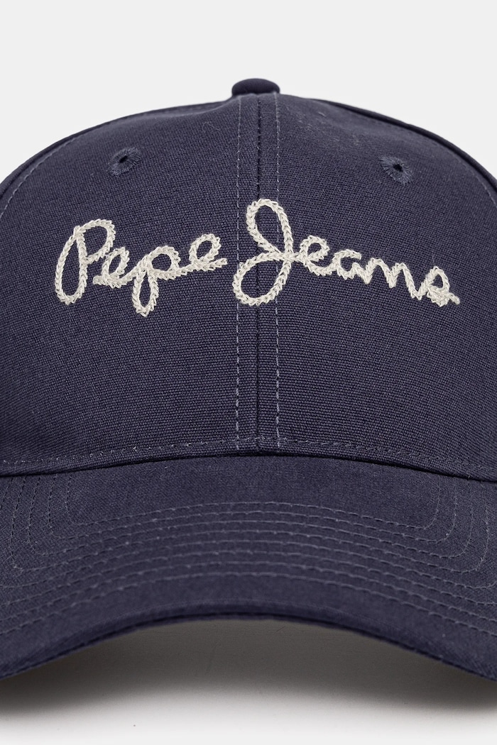 Pamučna kapa sa šiltom Pepe Jeans MALLON CAP PM040567 mornarsko plava SS25