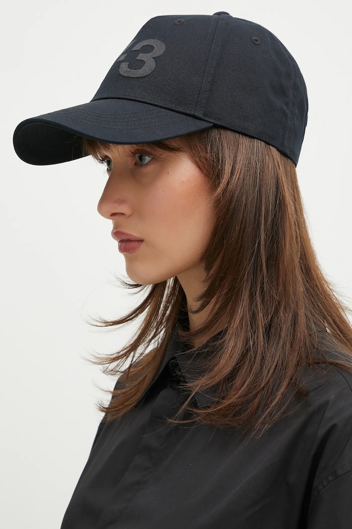 Y-3 czapka z daszkiem Stripes Double Brim Cap JP1143 czarny SS25