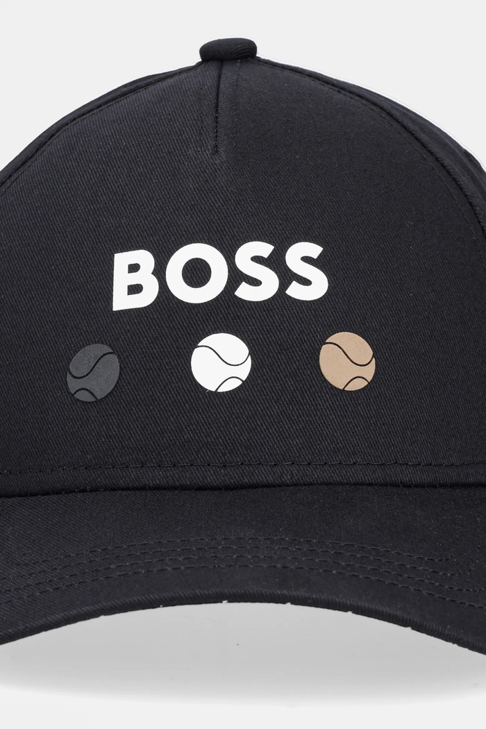 Памучна шапка с козирка BOSS Green 50546273 черен SS25