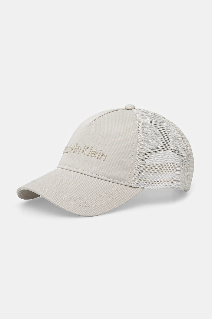 Καπέλο Calvin Klein βαμβάκι μπεζ K50K513015