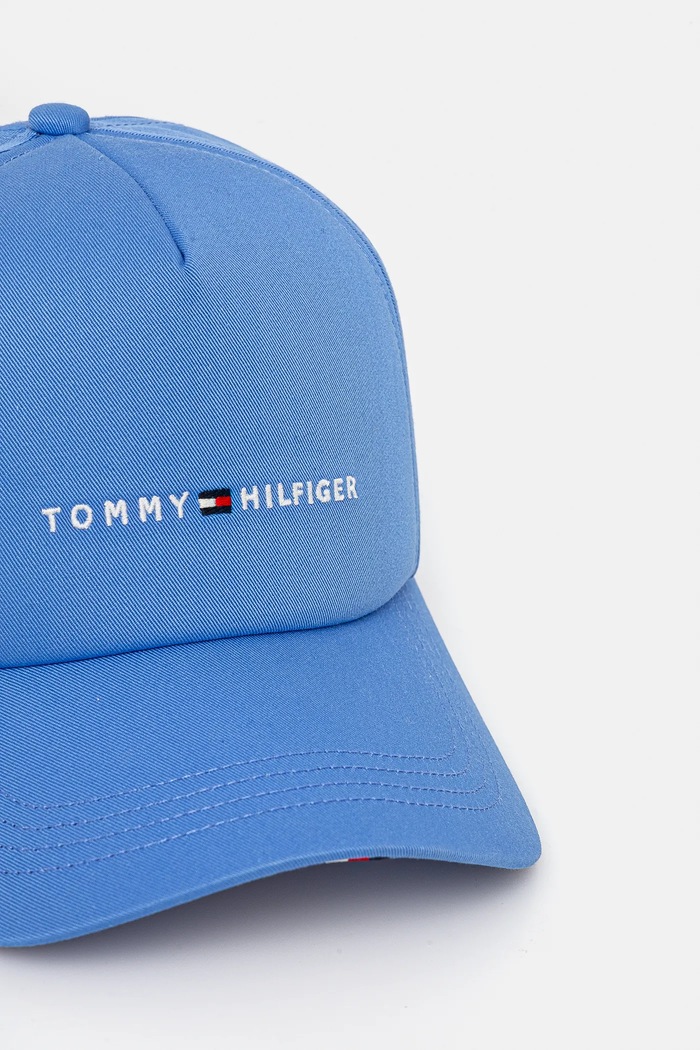 Tommy Hilfiger czapka z daszkiem bawełniana AM0AM13162 niebieski SS25