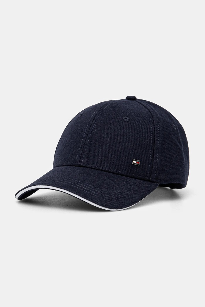 Βαμβακερό καπέλο του μπέιζμπολ Tommy Hilfiger βαμβάκι σκούρο μπλε AM0AM13164
