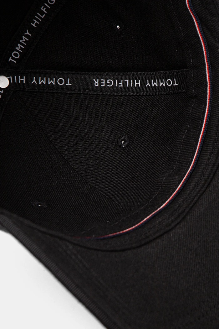 Tommy Hilfiger czapka z daszkiem bawełniana czarny AM0AM13164