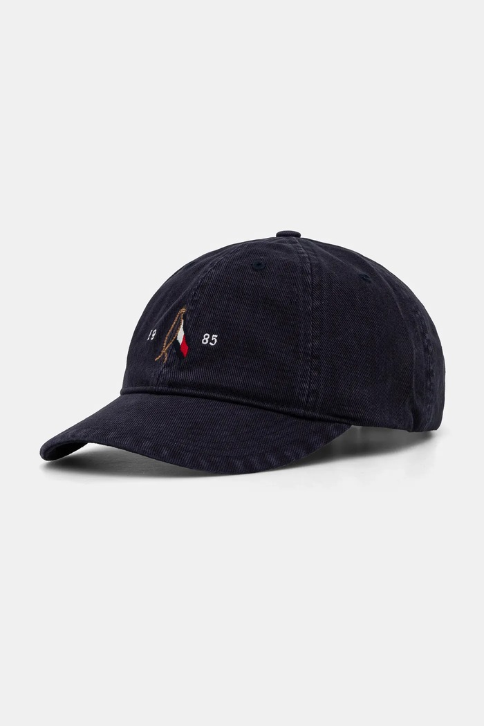 Kšiltovka Tommy Hilfiger bavlna námořnická modř AM0AM13348