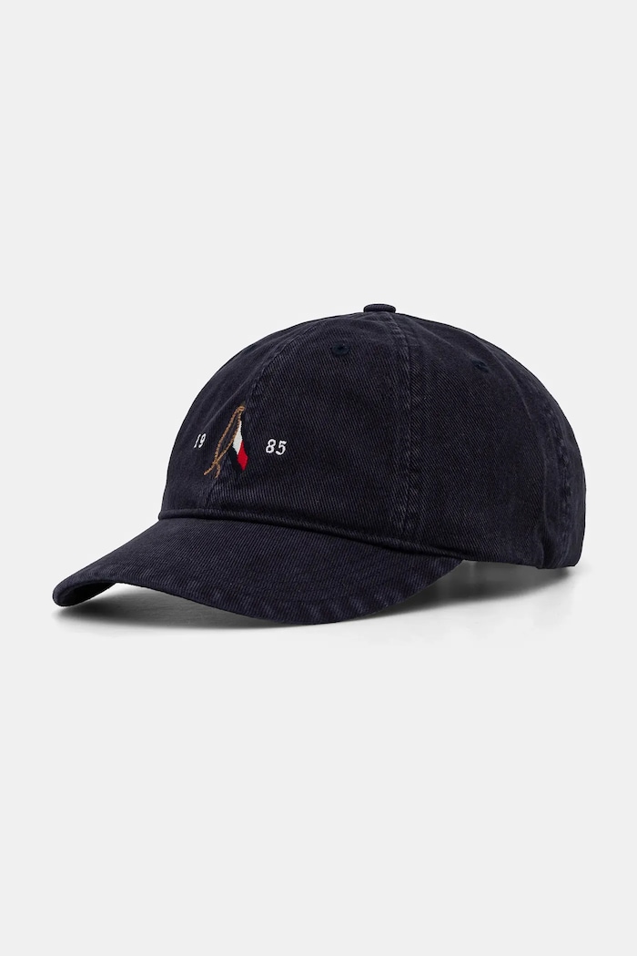 Kšiltovka Tommy Hilfiger bavlna námořnická modř AM0AM13348