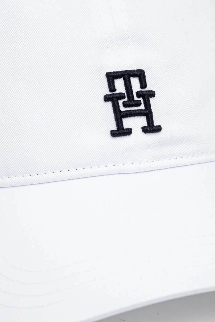 Βαμβακερό καπέλο του μπέιζμπολ Tommy Hilfiger AM0AM13542 λευκό SS25