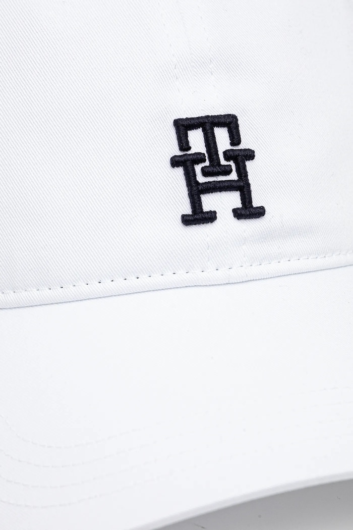 Βαμβακερό καπέλο του μπέιζμπολ Tommy Hilfiger AM0AM13542 λευκό SS25