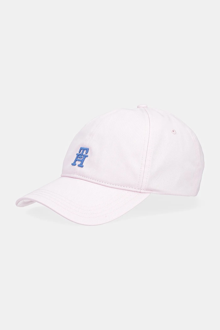 Памучна шапка с козирка Tommy Hilfiger памук розов AM0AM13542
