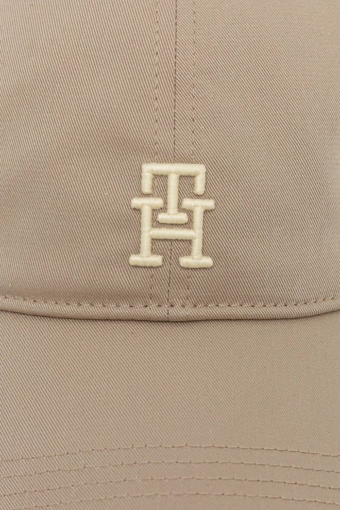 Tommy Hilfiger czapka z daszkiem bawełniana AM0AM13542 beżowy SS25