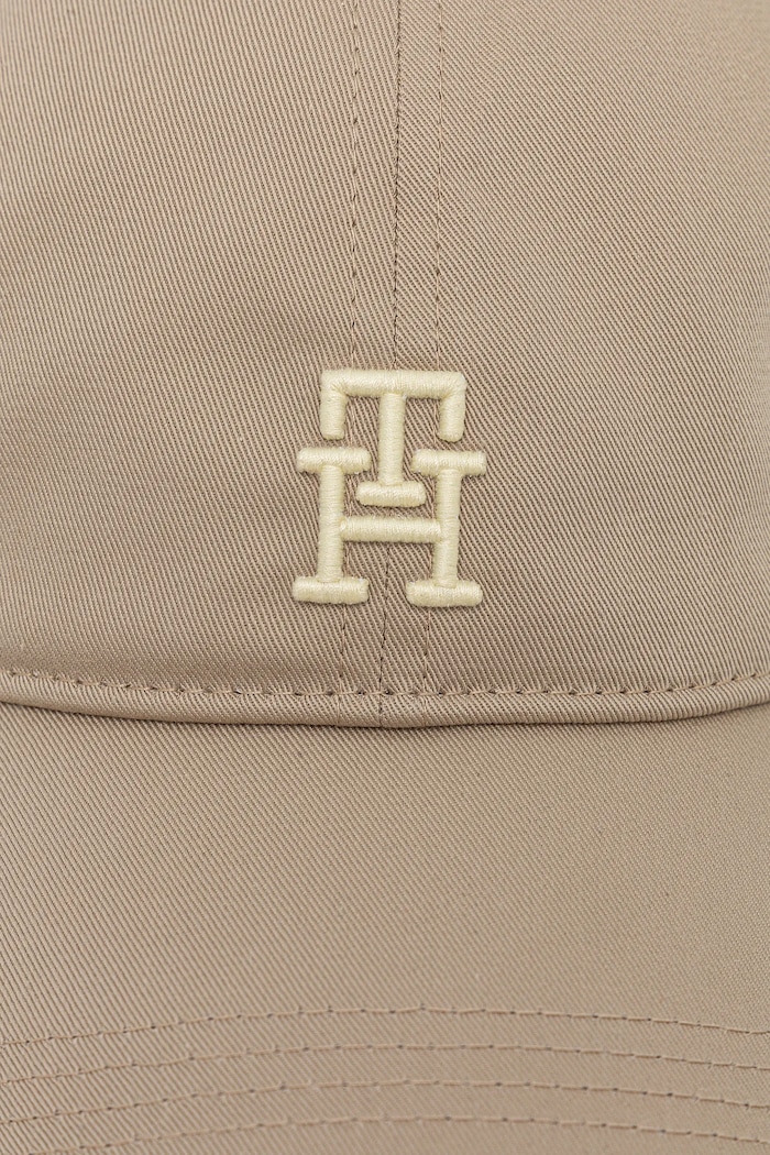 Tommy Hilfiger czapka z daszkiem bawełniana AM0AM13542 beżowy SS25