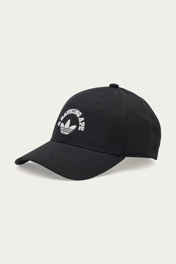 adidas Originals x BAPE SSTR PACK cotton baseball cap black color with an application JN7122 JN7122