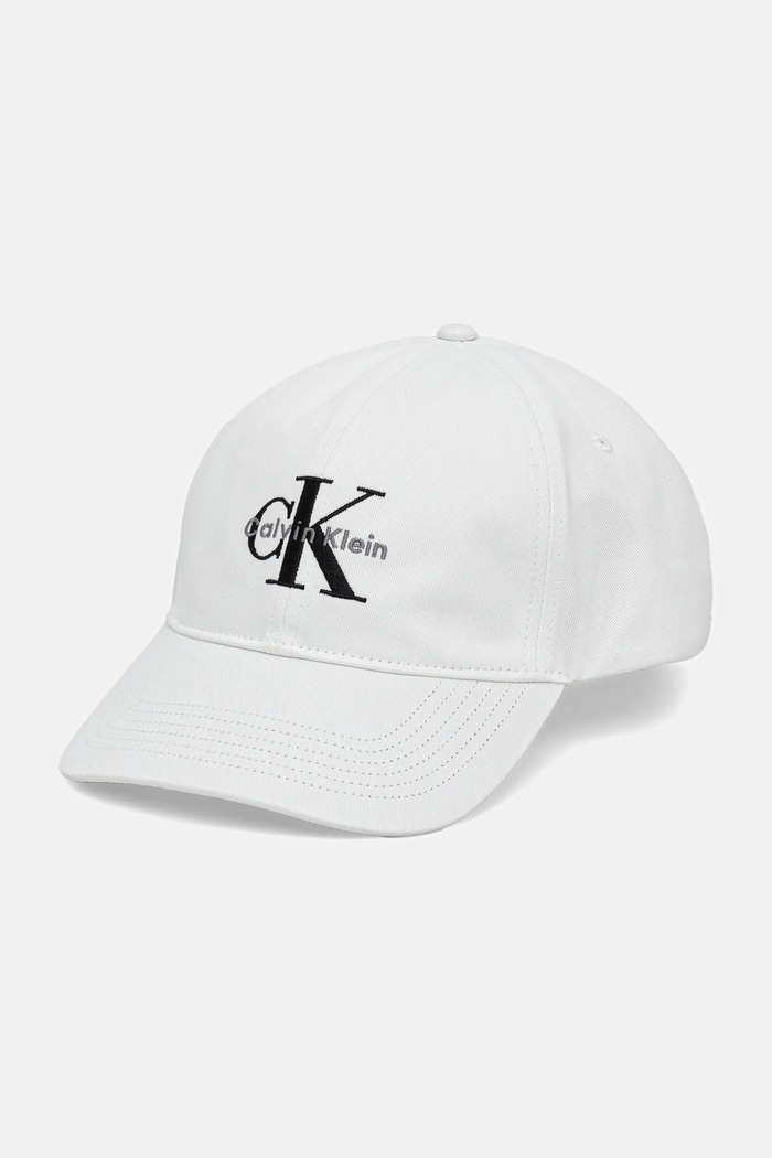 Calvin Klein șapcă pentru bărbați de bumbac bumbac alb LV04G5004G