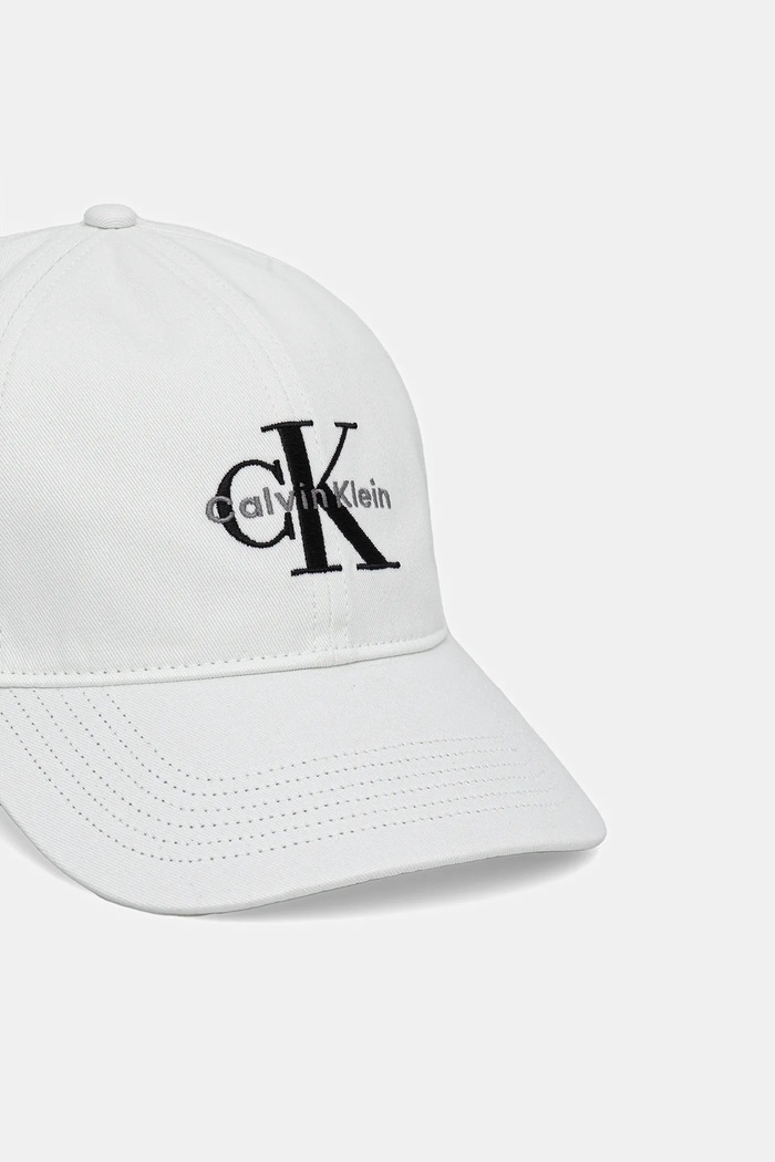 Calvin Klein șapcă pentru bărbați de bumbac LV04G5004G alb SS26