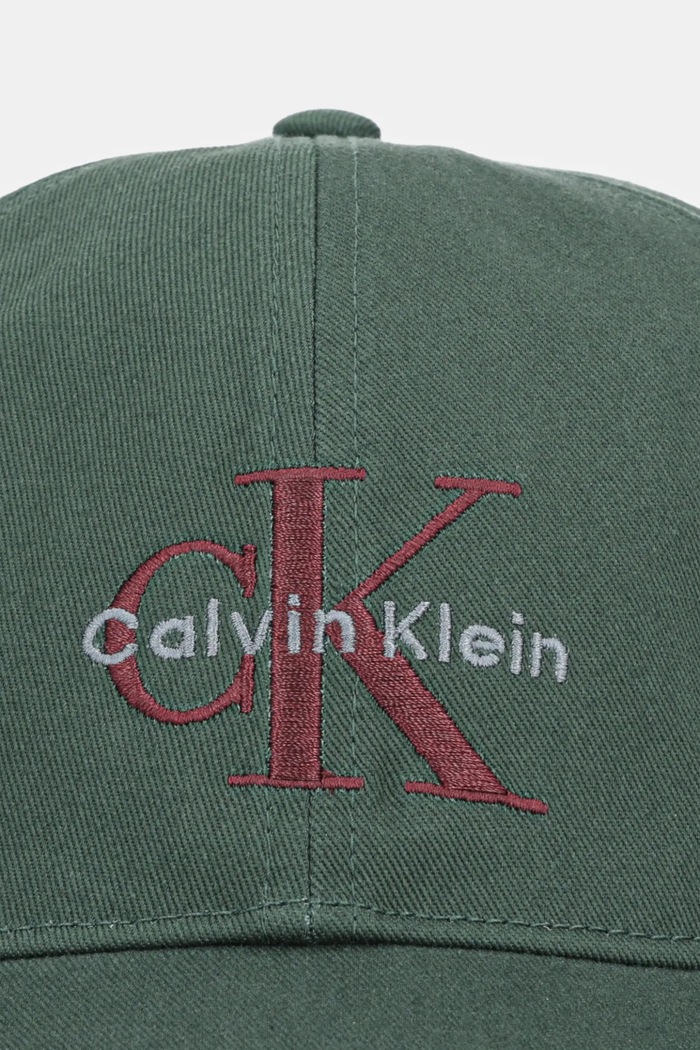 Calvin Klein czapka z daszkiem męska bawełniana LV04G5004G zielony SS26
