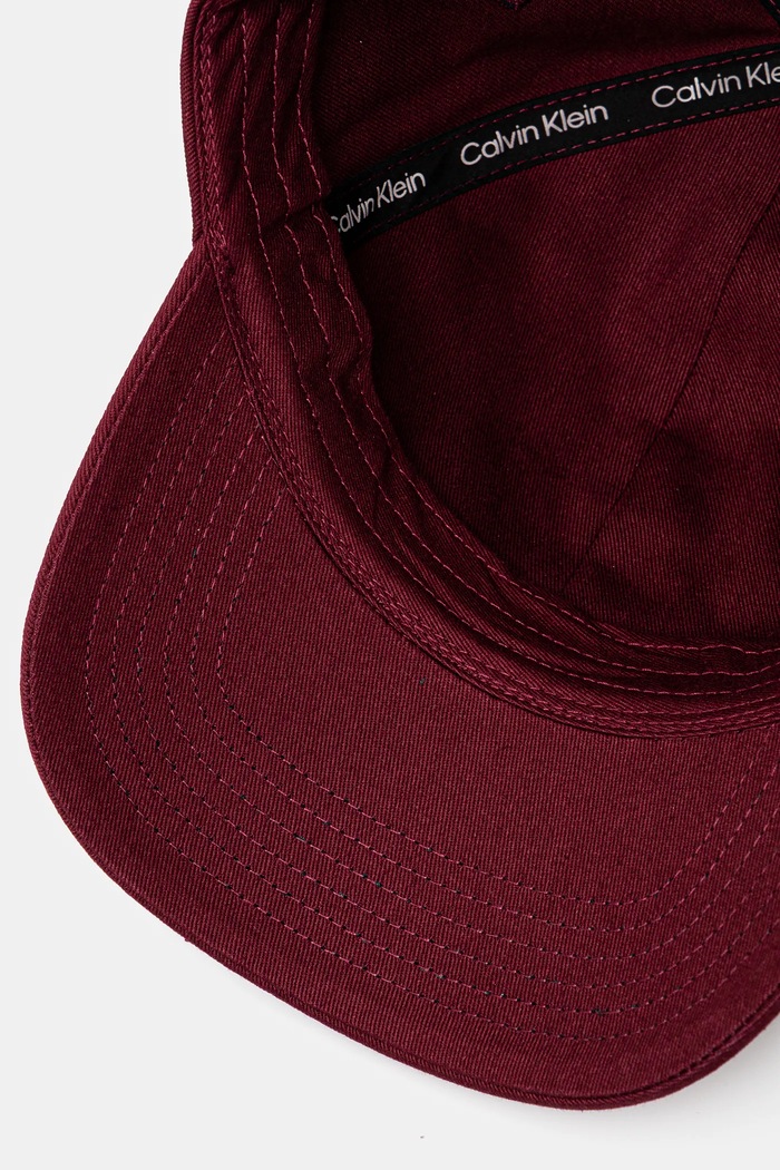 Calvin Klein kšiltovka pánská bavlněná burgundské LV04G5004G