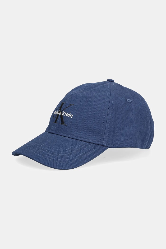 Calvin Klein șapcă pentru bărbați din bumbac bumbac albastru LV04G5004G