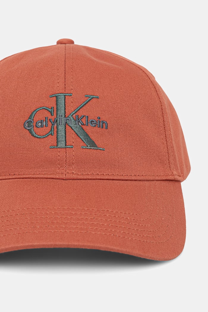 Calvin Klein шапка с козирка мъжка от памук LV04G5004G оранжев SS26