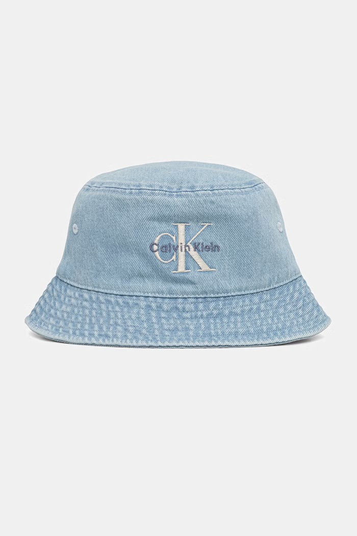 Calvin Klein Jeans klobúk bucket pánsky rifľový modrá LV04G5021G