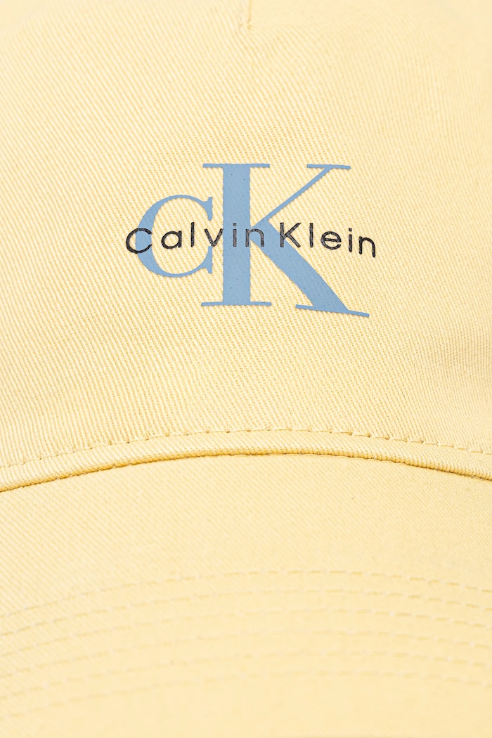 Calvin Klein Jeans czapka z daszkiem bawełniana LV04G5032G żółty SS25