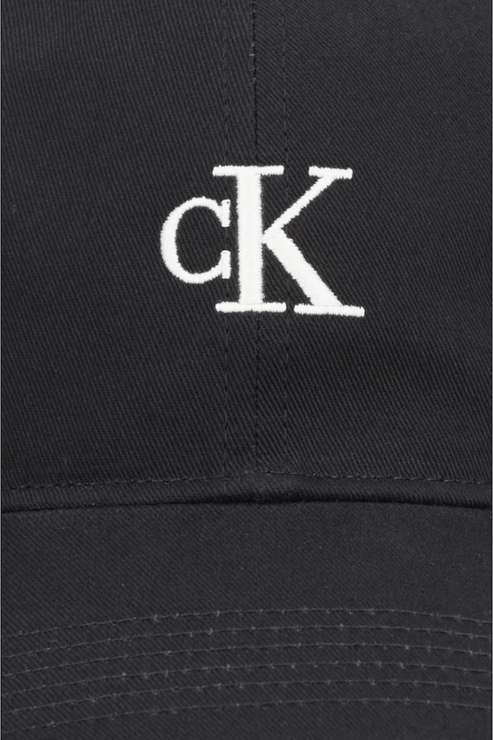 Calvin Klein kapa s šiltom moška bombažna LV04G5002G črna SS26