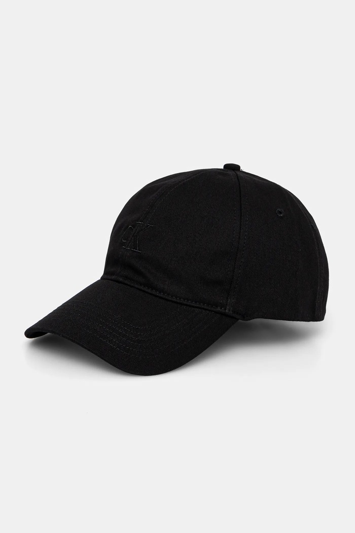 Calvin Klein czapka z daszkiem męska bawełniana czarny LV04G5002G