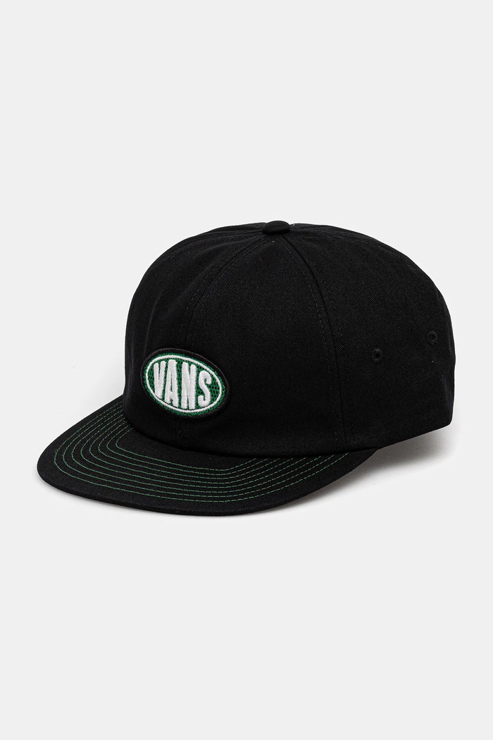 Vans czapka z daszkiem bawełniana aplikacja czarny VN000MPHBLK1