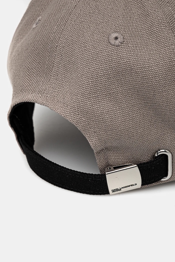 Akcesoria Karl Lagerfeld Jeans czapka z daszkiem bawełniana A1W33138 szary