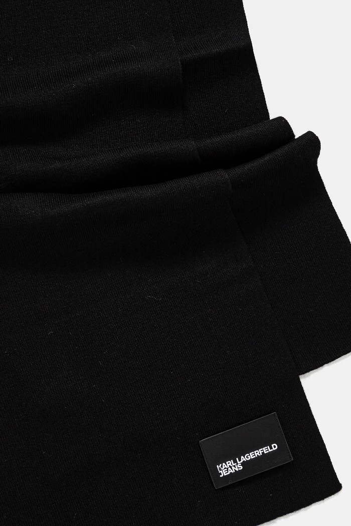 Karl Lagerfeld Jeans cappello e sciarpa con aggiunta di lana nero A1W33191
